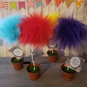 2 single Truffula trees with plain pots